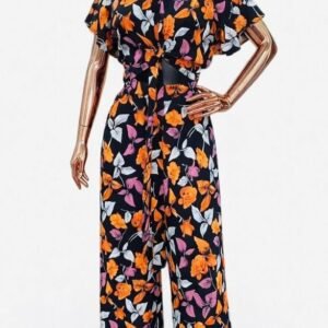 Floral tie front 2 piece set