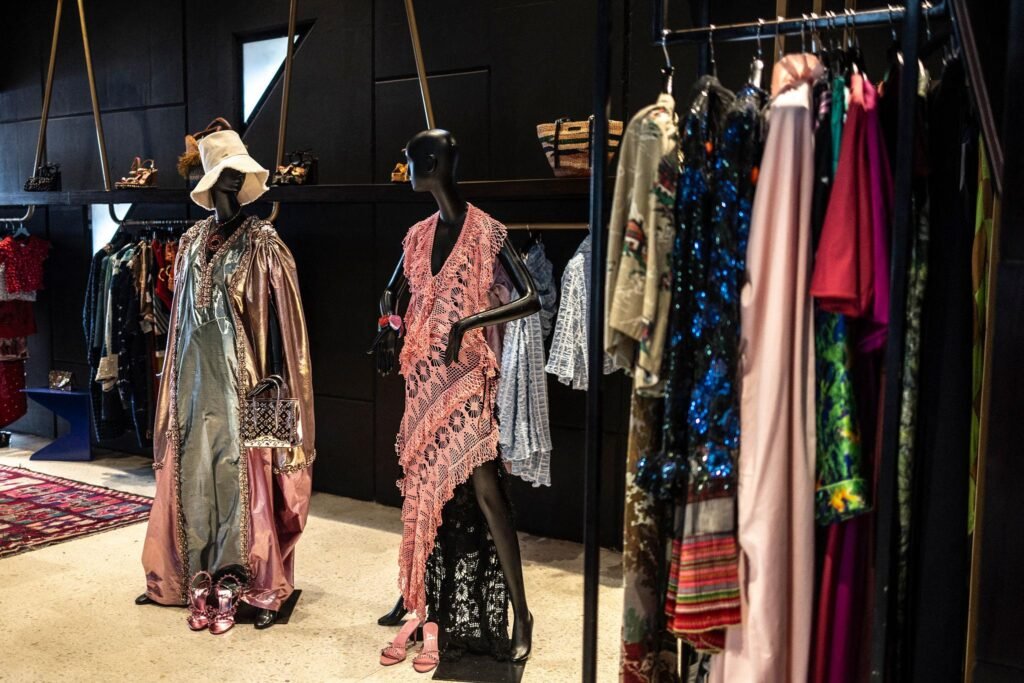 Clothes for sale in a store